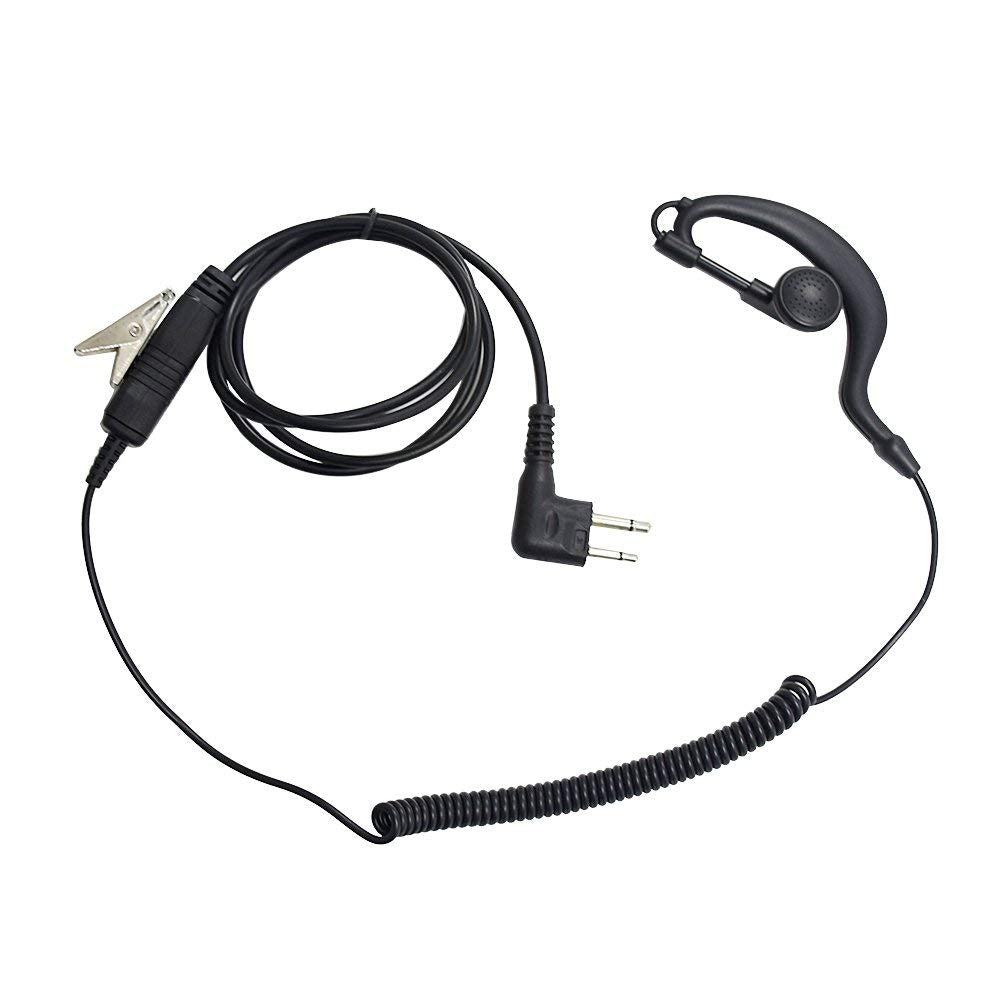 [Australia - AusPower] - 1 pack M head Earpiece Headset PTT With Mic for 2-pin Motorola Two Way Radio by BESTFACE 1 pcs 