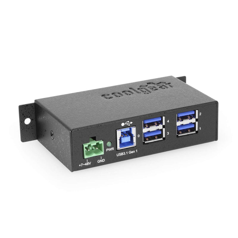 [Australia - AusPower] - Coolgear 4 Port USB 3.2 Gen 1 Powered Hub w/ESD Surge Protection 