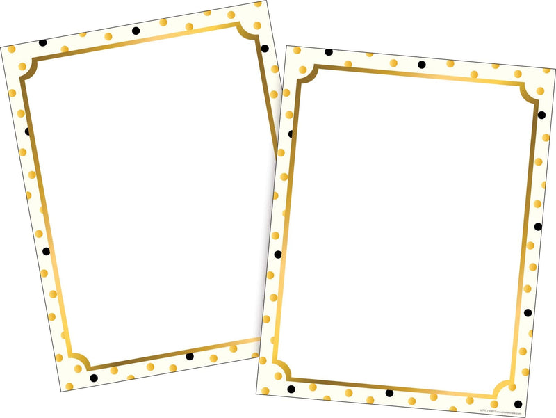 [Australia - AusPower] - BARKER CREEK Designer Computer Paper 100 Sheet Set, Gold, Decorative Paper, Stationery, 8.5" x 11", 100 sheets, Home, School, and Office Supplies (3624) 