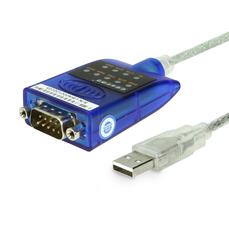 [Australia - AusPower] - Gearmo 16in. USB 2.0 to RS-232 Serial Converter w/ LED Indicators & FTDI 
