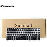 [Australia - AusPower] - SUNMALL Backlit Keyboard Replacement with Silver Frame and Mouse Pointer Compatible with HP Elitebook Folio 9470m 9480m Series Black US Layout (6 Months Warranty) 