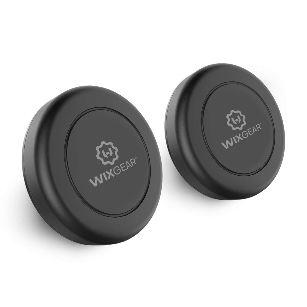 [Australia - AusPower] - WixGear Universal Flat Stick On (2 Pack) Dashboard Magnetic Car Mount Holder for Cell Phones and Mini Tablets with Fast Swift-Snap Technology - Extra Slim 