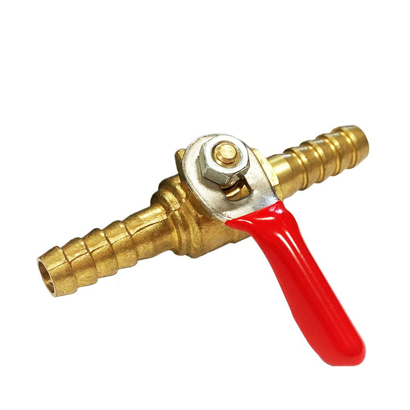 [Australia - AusPower] - Nigo Industrial Co. AN99 Series Forged Brass Mini Ball Valve, 5/16" Hose Barb x 5/16" Hose Barb, 180 Degree Operation Handle, Rated to 600WOG 1 5/16" x 5/16" Hose Barb 