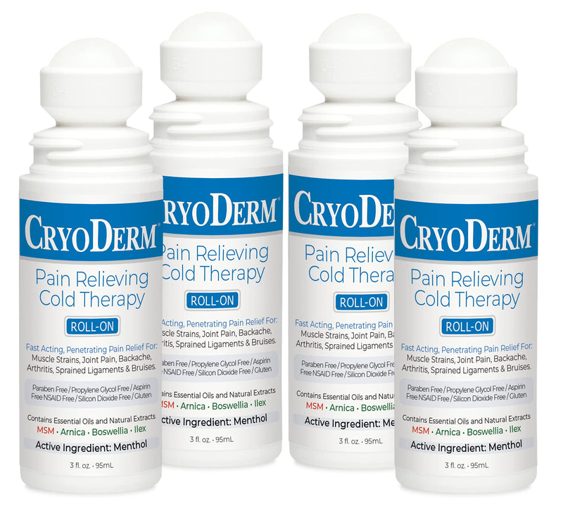 [Australia - AusPower] - CryoDerm D-Roll-On-3oz-4 Cold Roll-On 3 oz. (Pack of 4) 