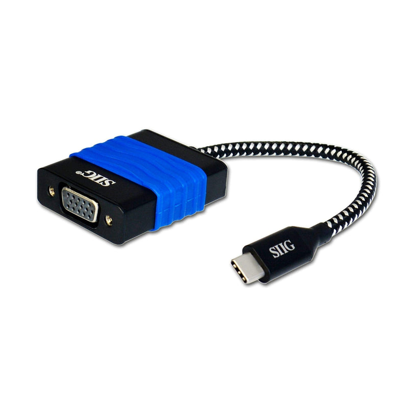 [Australia - AusPower] - SIIG USB Type C to VGA Adapter with Thunderbolt 3 Compatibility Supporting Up to 1080p Full HD, DisplayPort Alt Mode Required 