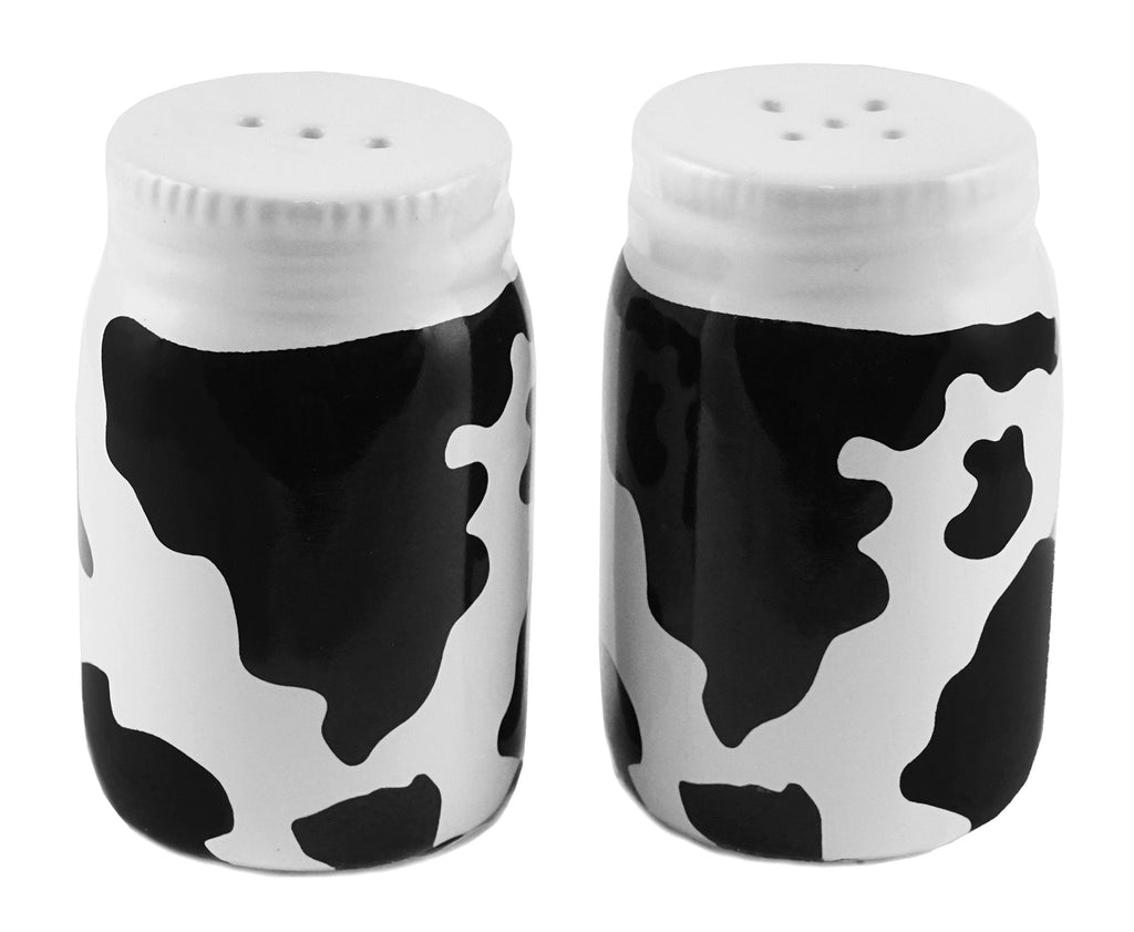 [Australia - AusPower] - Country Farmhouse Cow Print Salt & Pepper Shaker Set 