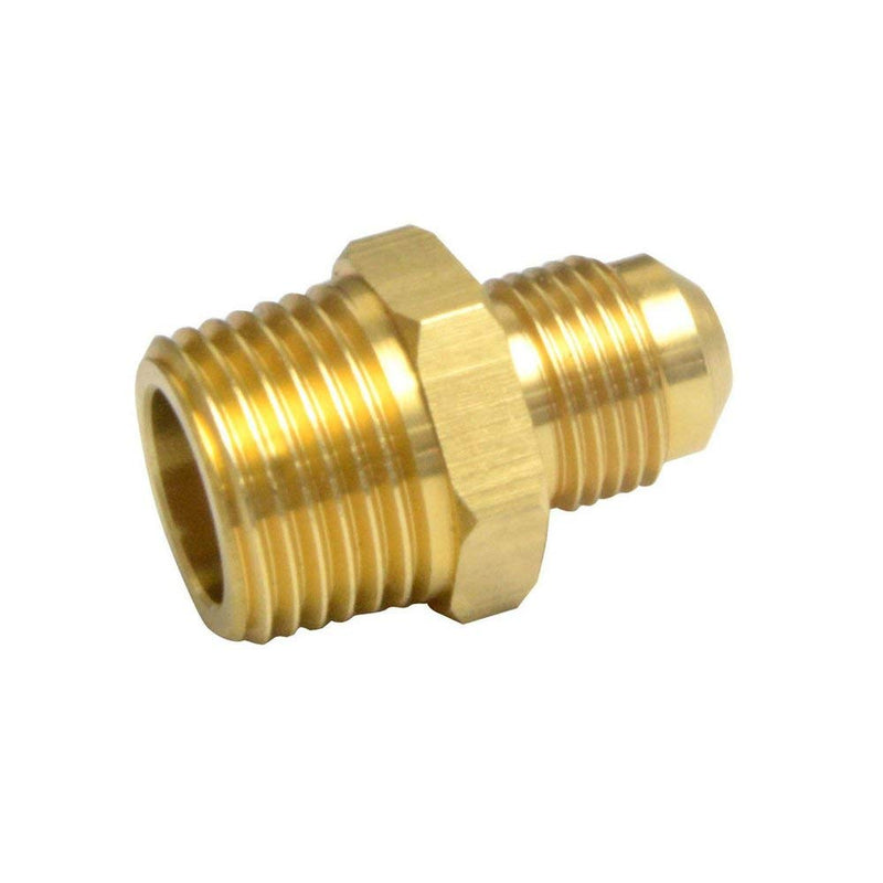[Australia - AusPower] - 2 PCS Compression Metals Brass Couples Tube Fitting, Half-Union Gas Adapter, 3/8" Flare x 1/2" Male Pipe 