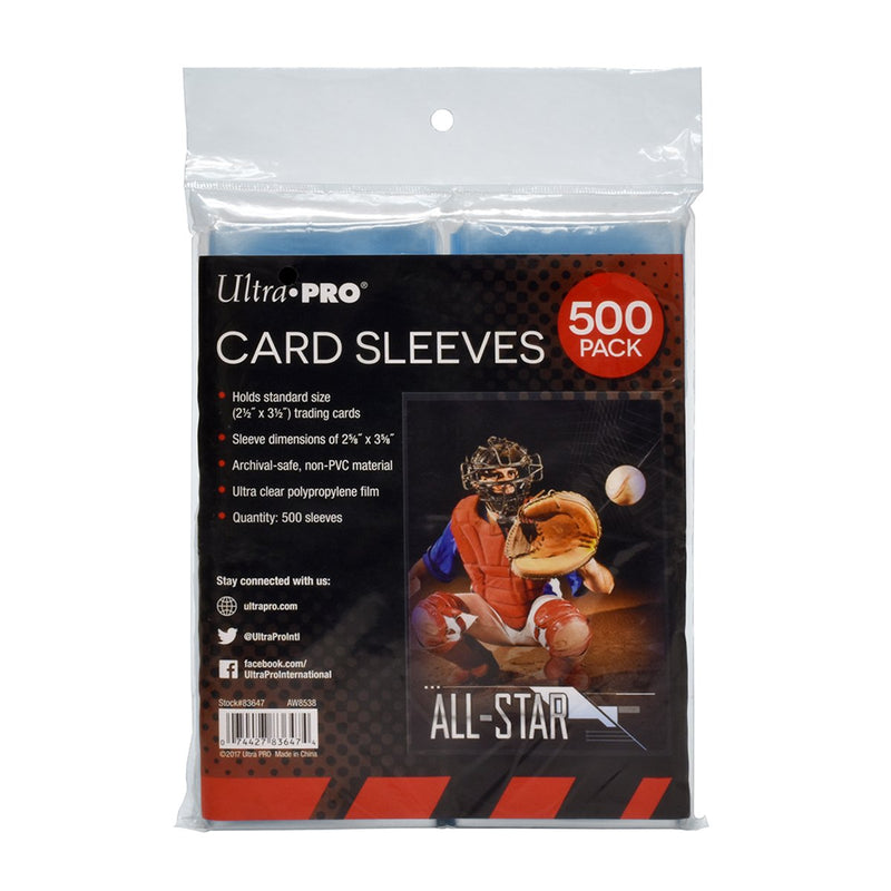 [Australia - AusPower] - Ultra PRO Clear Card Sleeves for Standard Size Trading Cards measuring 2.5" x 3.5" (500 count pack) 