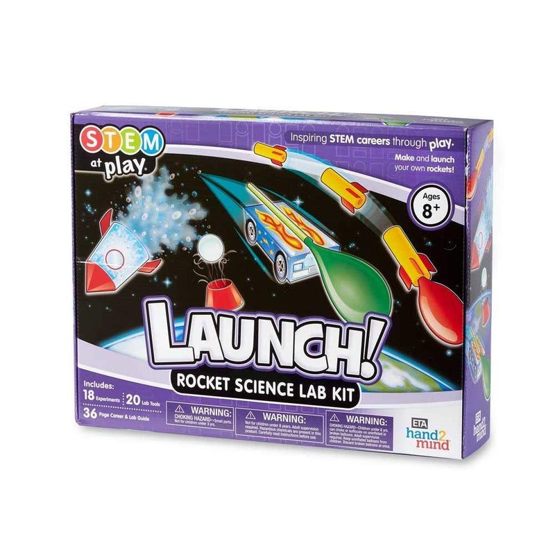 [Australia - AusPower] - hand2mind Launch! Rocket Kids Science Kits, 18 STEM Experiments and Activities, Make Your Own Rocket, Solar System & Rocket Races | Educational Toys | STEM Authenticated 