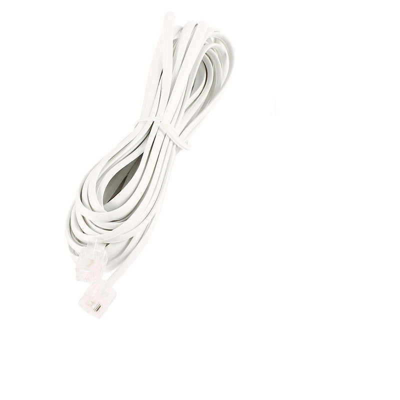 [Australia - AusPower] - Ted Lele Male to Male 6P2C RJ11 Telephone Fax Machines Modems Straight Cable Wire Line 5M / 16.4ft Long 5 m 