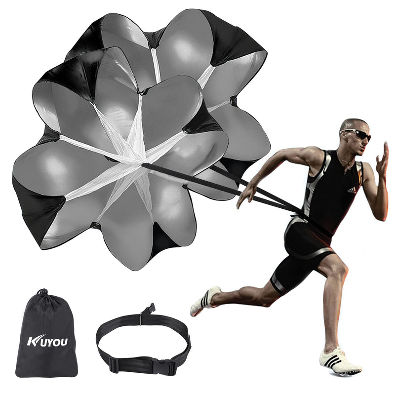 [Australia - AusPower] - Running Speed Training, 2 Umbrella Speed Chute 56 Inch Running Parachute Soccer Training for Weight Bearing Running and Fitness Core Strength Training 