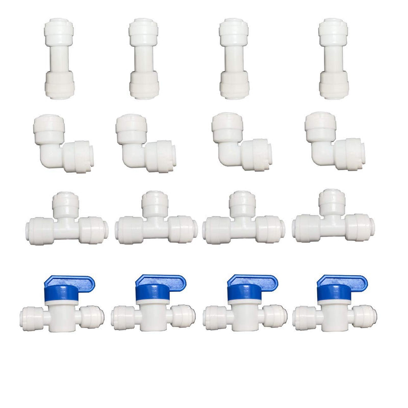 [Australia - AusPower] - YZM 1/4" OD Quick Connect Push In to Connect Water Tube Fitting (1/4" quick connector) 1/4" quick connector 