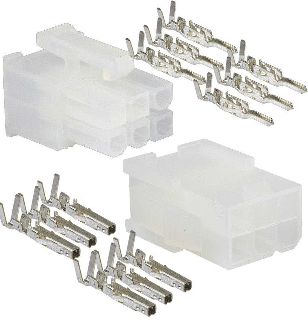[Australia - AusPower] - Molex 6 Circuit Wire Connector - 5 Complete Conn. w/Pins Mini-Fit Jr 