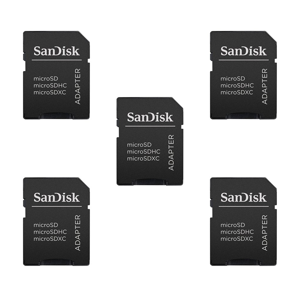 [Australia - AusPower] - 5 Pack -Sandisk MicroSD MicroSDHC to SD SDHC Adapter. Works with Memory Cards up to 32GB Capacity (Bulk Packaged). 