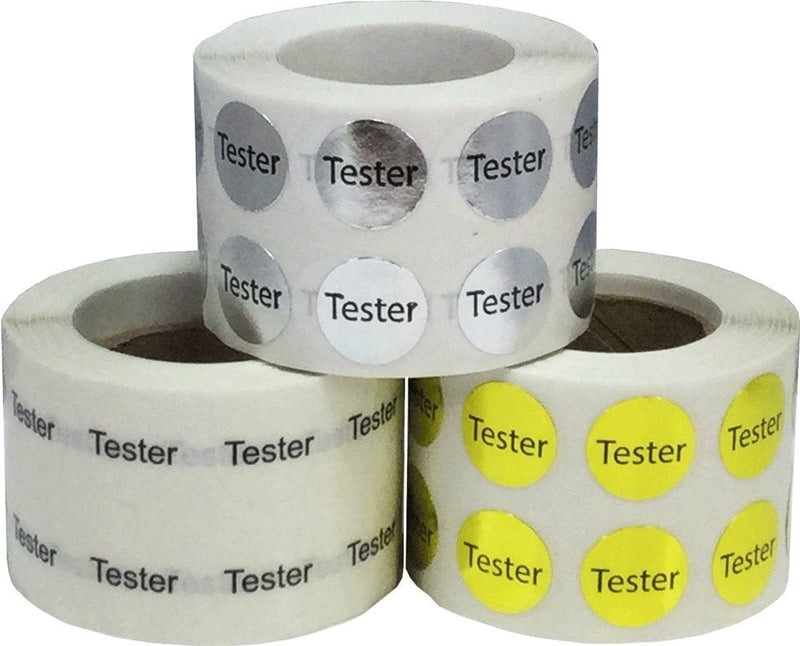 [Australia - AusPower] - Cosmetic Tester Labels Bulk Pack 1/2 Inch Round Circle Dots 3,000 Adhesive Stickers 
