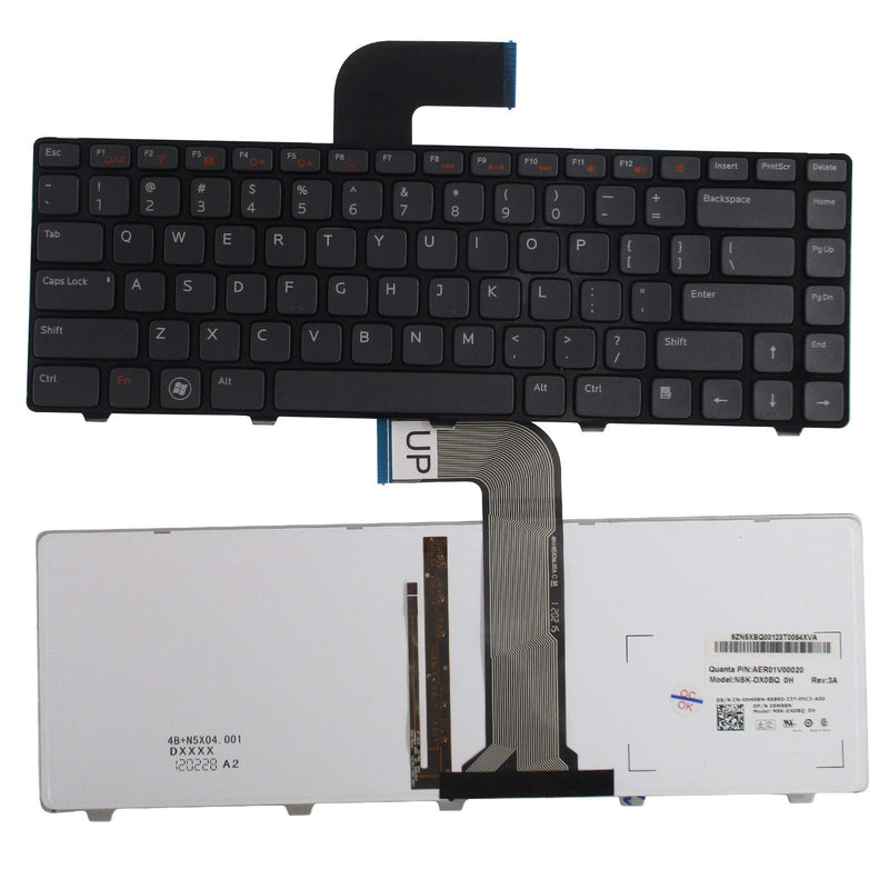 [Australia - AusPower] - SUNMALL Keyboard Replacement with (Backlit and Frame) Compatible with Dell Inspiron 14R N4110 N4120 M4110 N4050 N5040 N5050 M5040 M5050, VOSTRO 1440 1445 1450 1550 2420 2520 3350 3450 3460 