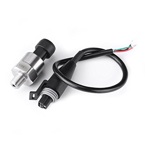 [Australia - AusPower] - Pressure Transducer Sender Sensor for Oil Fuel Air Water, 1/8"NPT Thread Stainless Steel (100PSI) 