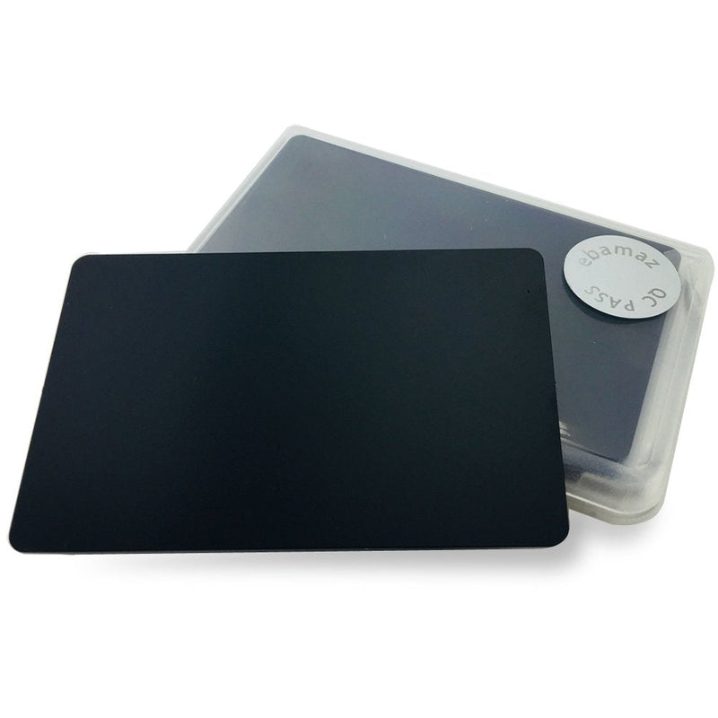 [Australia - AusPower] - Ebamaz Metal Business Cards Tablet Thick 86X54mm Pack of 10PCS (Stainless Steel 0.5mm Thickness, Original Finishing Black, Blank) Stainless Steel 0.5mm thickness Original Finishing Black ( Blank ) 