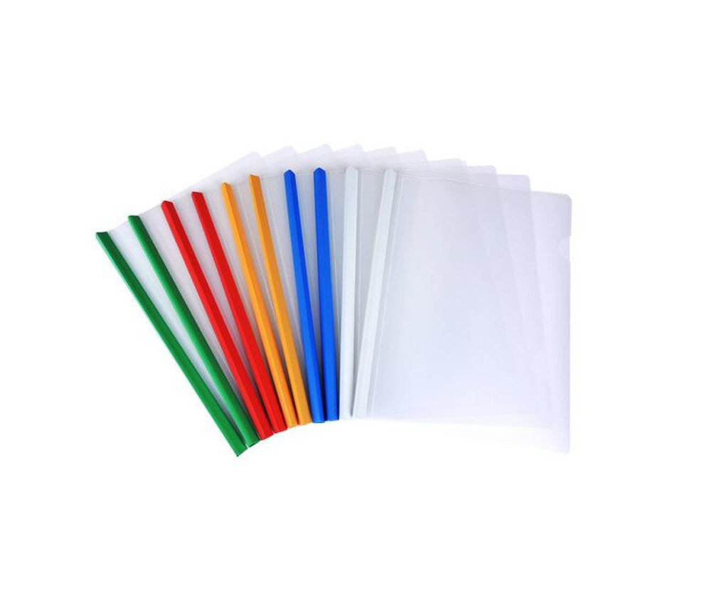 [Australia - AusPower] - 10PCS A4 9mm Thickness Document Display Clear Slide Binder File Folders-Report Display Cover Organizer File Clip(Color Random) 