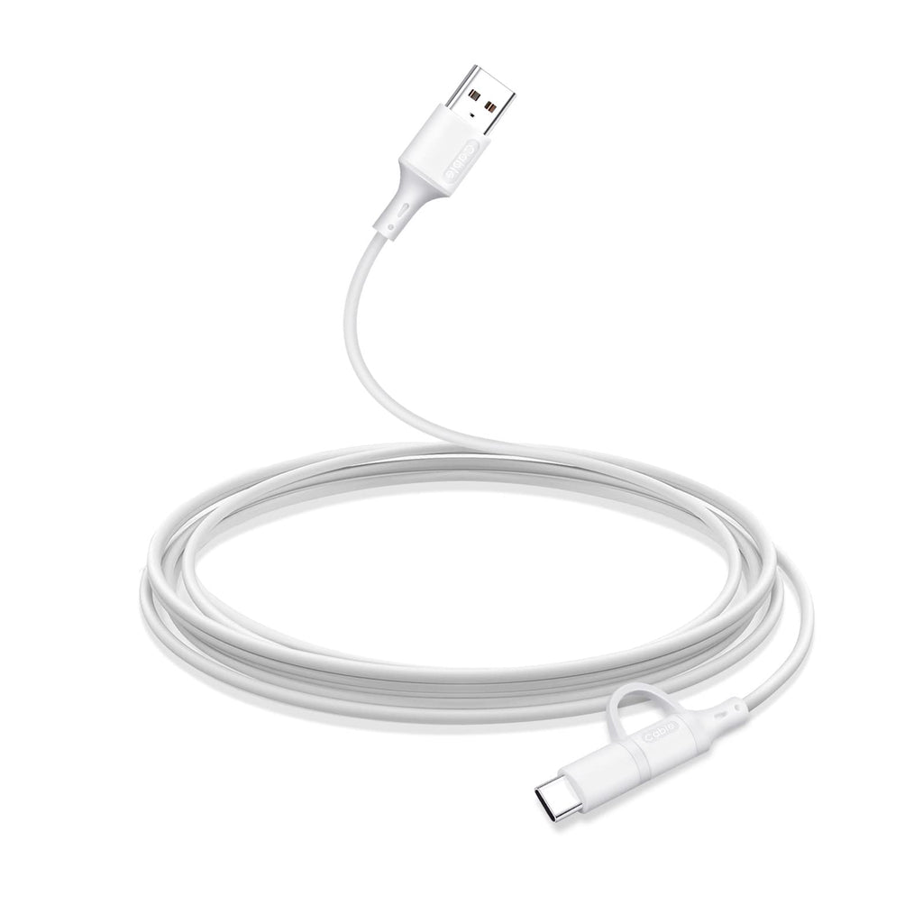 [Australia - AusPower] - Amazon Kindle Replacement USB Cable, White (Works with Kindle Fire, Touch, Keyboard, DX, and Kindle) SHIPPING FROM USA (1, White) 2-Pack 