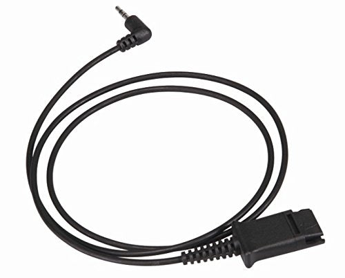 [Australia - AusPower] - 2.5mm Adapter Cable Compatible with ANY Plantronics or TruVoice QD Headset and works with Cisco SPA Phones, Polycom IP 320, IP330, IP321, IP331, AT&T, VTech, Panasonic and All Phones with a 2.5mm Port 