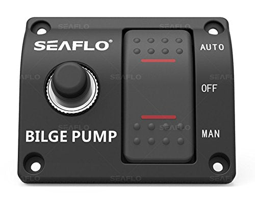 [Australia - AusPower] - SEAFLO 3-Way Bilge Pump Switch Panel (Automatic-Off-Manual) 12v 24v w/Built-in 15A Circuit Breaker 