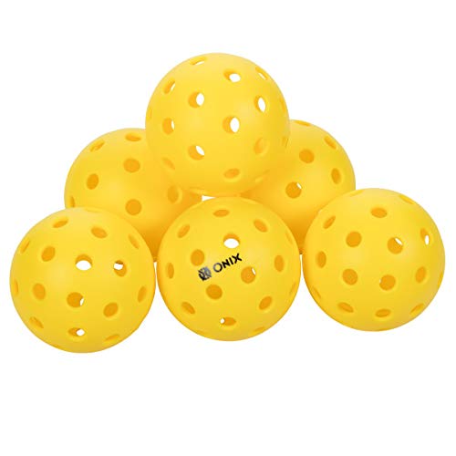 [Australia - AusPower] - Pickleballs - Onix Pure 2 Outdoor (Yellow, 6-Pack) 
