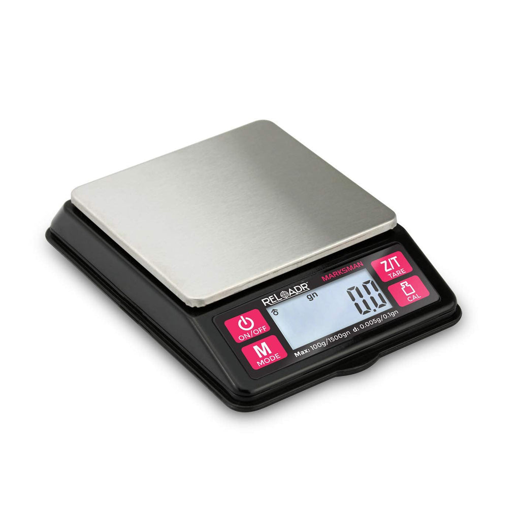 [Australia - AusPower] - Truweigh Marksman Digital Reloading Scale - (100g x 0.005g - Black) - Digital Milligram Scale - Powder Scale for Reloading - Ammo Scale - Reloading Equipment Scale - Grain Scale - Precision Scale 