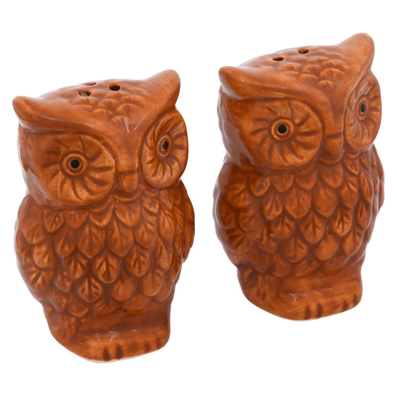 [Australia - AusPower] - Fall Themed Salt and Pepper Shakers 2-pc Set (3.25-in. owls) 3.25-in. owls 