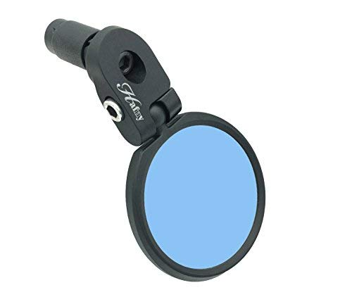 [Australia - AusPower] - Hafny Bar End Bike Mirror, HD, Blast-Resistant, Glass Mirror, HF-MR090, HF-M951-FR03, HF-M952-FR03 (Anti-glare Blue Glass, 60mm) Anti-glare Blue Glass 