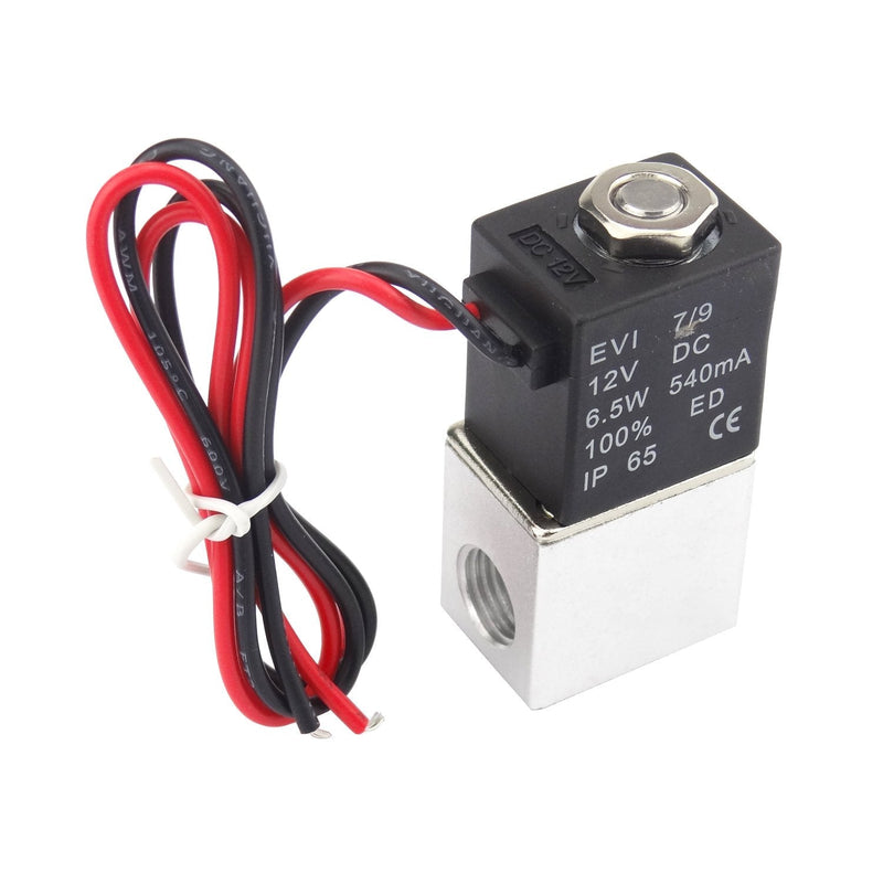 [Australia - AusPower] - 1/4inch DC 12V 2 Way Normally Closed Electric Solenoid Air Valve 