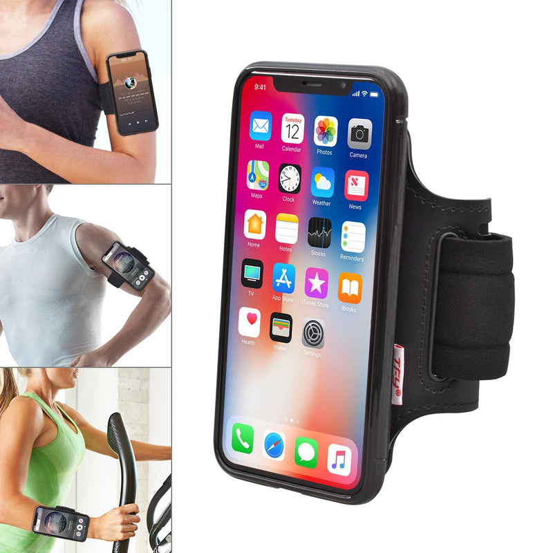 [Australia - AusPower] - TFY Open-face Sport Armband Holder + Detachable Case for iPhone X - (Open-face Design - Direct Access to Touch Screen Controls) 