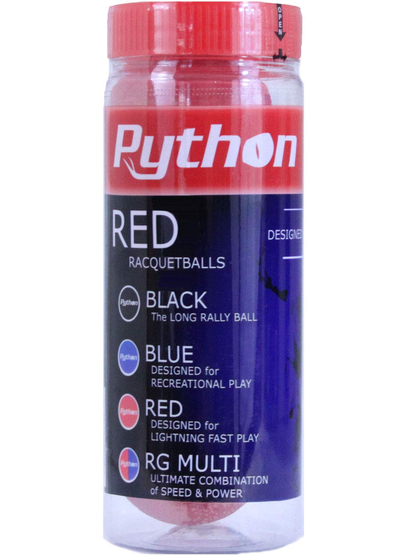 [Australia - AusPower] - Python 3 Ball Can Red Racquetballs (Lightning Fast!) 
