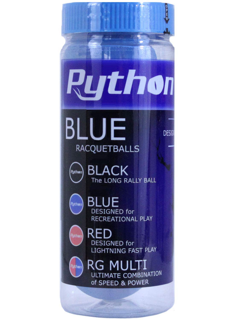 [Australia - AusPower] - Python 3 Ball Can Blue Racquetballs (Standard Color w/Tournament Quality!) 1 