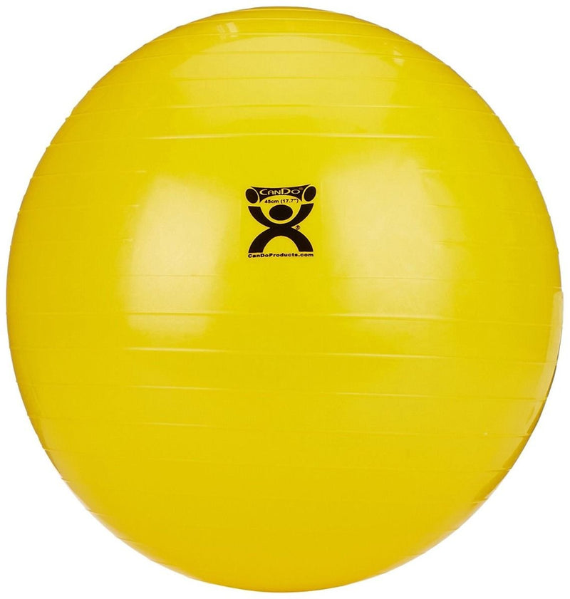 [Australia - AusPower] - Rolyan Energizing Exercising Balls, Yellow 17 3/4", Vinyl Therapy Ball for Physical and Occupational Therapy, Fitness Ball for at-Home Work Outs, Yoga, Balance, Pilates, and Core Training Activities 17-3/4" 