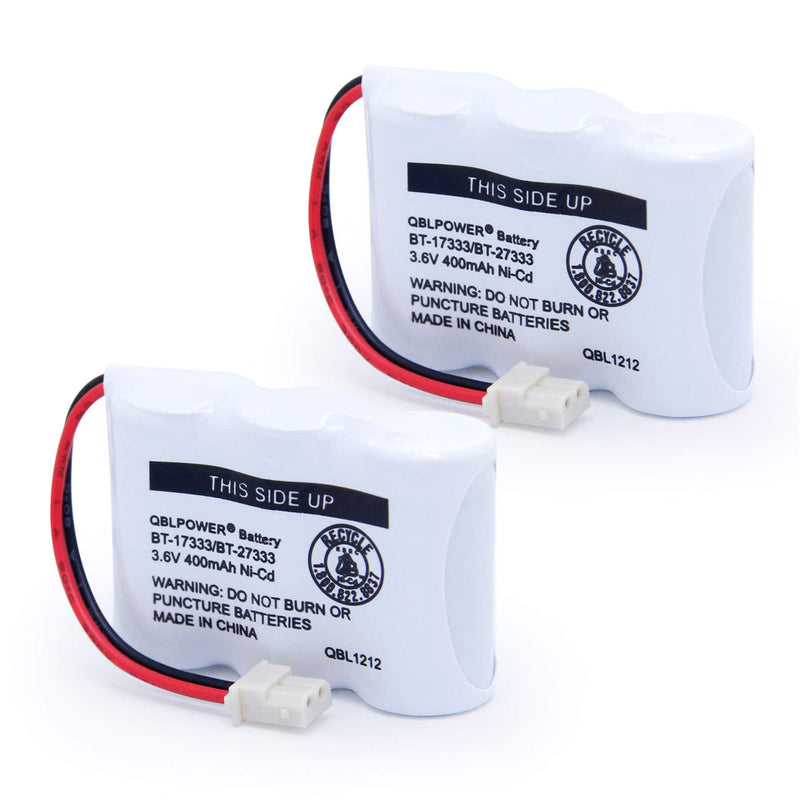 [Australia - AusPower] - QBLPOWER BT-17333 BT-27333 Handset Telephone Rechargeable Battery 2/3AA 3.6V NI-CD Cordless Phone Battery BT17333 BT27333 BT-17233 BT17233 BT-163345 CS5121 (Pack of 2) 2 Pack BT17333 