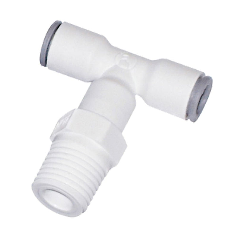 [Australia - AusPower] - Parker 6508 10 21WP2 LIQUIfit Fitting, Tube to Pipe, Bio-Based Polymer, Push-to-Connect and Male BSPT Swivel Branch Tee, 10 mm and 1/2" 