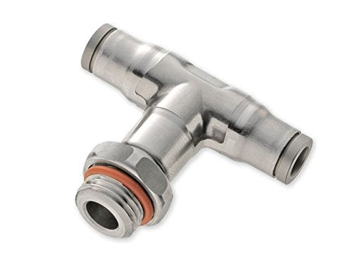 [Australia - AusPower] - Parker 172PLS-10M-6 Prestolok PLS Push-to-Connect Fitting, Tube to Pipe, 316L Stainless Steel, Push-to-Connect and Male Pipe Branch Tee, 10 mm and 3/8" 1 