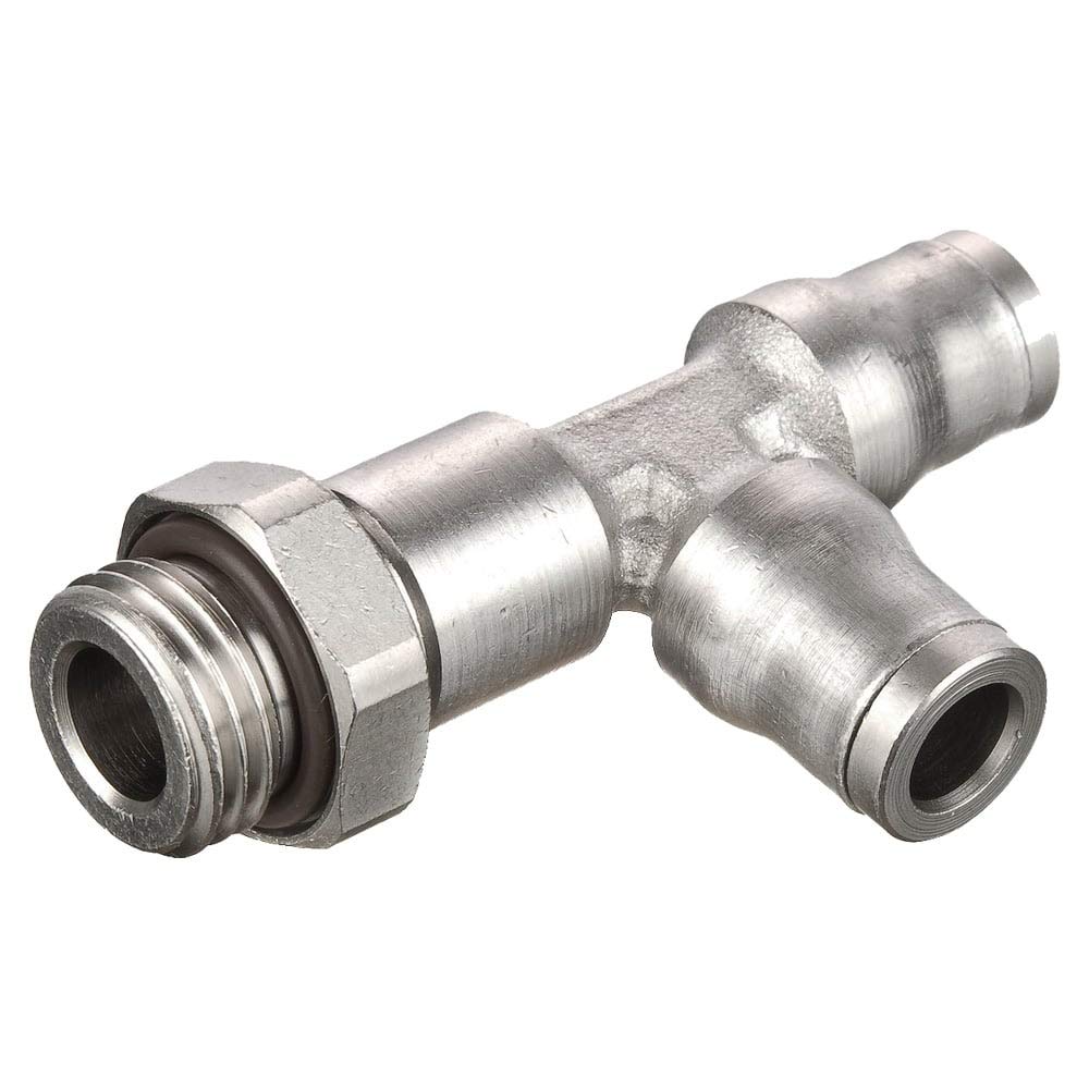 [Australia - AusPower] - Parker 171PLM-6M-2G-pk5 Prestolok PLM Metal Push-to-Connect Fitting, Tube to Pipe, Nickel Plated Brass, Push-to-Connect and Male BSPP Run Tee, 6 mm, 1/8" (Pack of 5) 