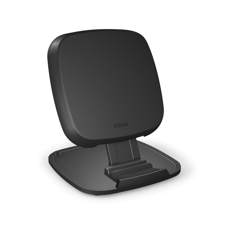 [Australia - AusPower] - ZENS Wireless Charger Stand, Adjustable Qi Charging Pad Features 10W Base, Works with iPhone 8, X, iPhone 11 and iPhone 12 Series, Samsung Galaxy Series, Android, All Other Qi Enabled Devices, Black 