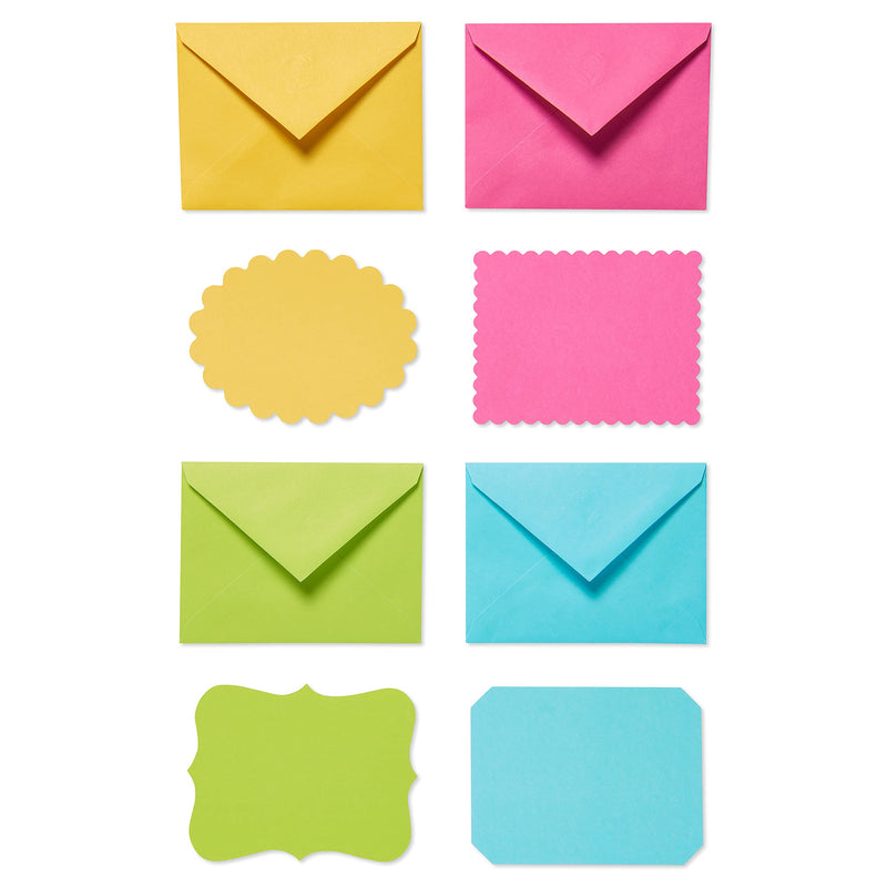[Australia - AusPower] - American Greetings Single Panel Blank Cards with Envelopes, Bright (40-Count) Shapes and Patterns 