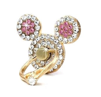 [Australia - AusPower] - AccessoryHappy Mickey Ears Ring Stand, Rhinestone Crystal Bling Diamond 360° Rotation Cell Phone Stent Holder Grip Kickstand Compatible with iPhone 7 7 Plus iPhone 8 8 Plus 6S 6 Galaxy S7 S8 (Pink) MICKEY-PINK 