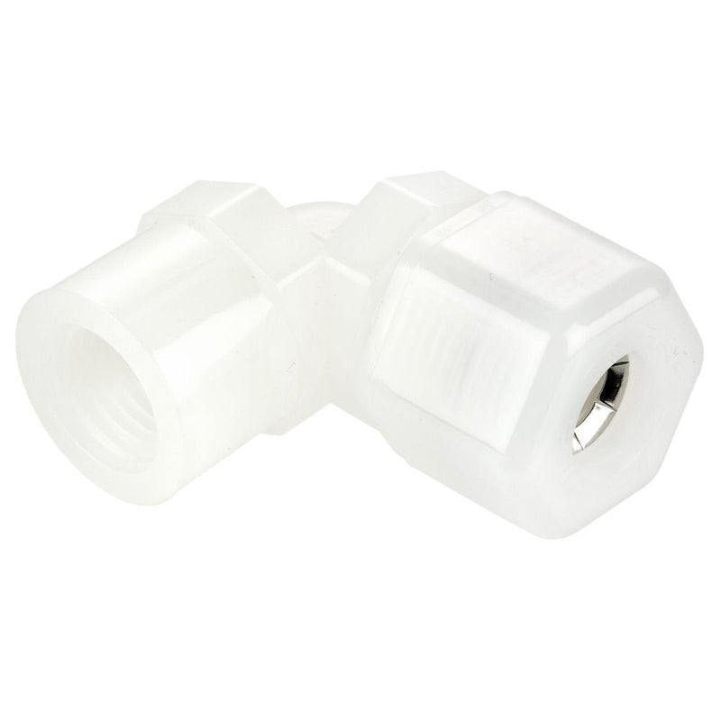 [Australia - AusPower] - Parker N8FE8-pk20 Plastic Fitting, Fast-Tite, Tube to Female Pipe, Nylon, Compression and NPTF 90 Degree Elbow, 1/2" (Pack of 20) 
