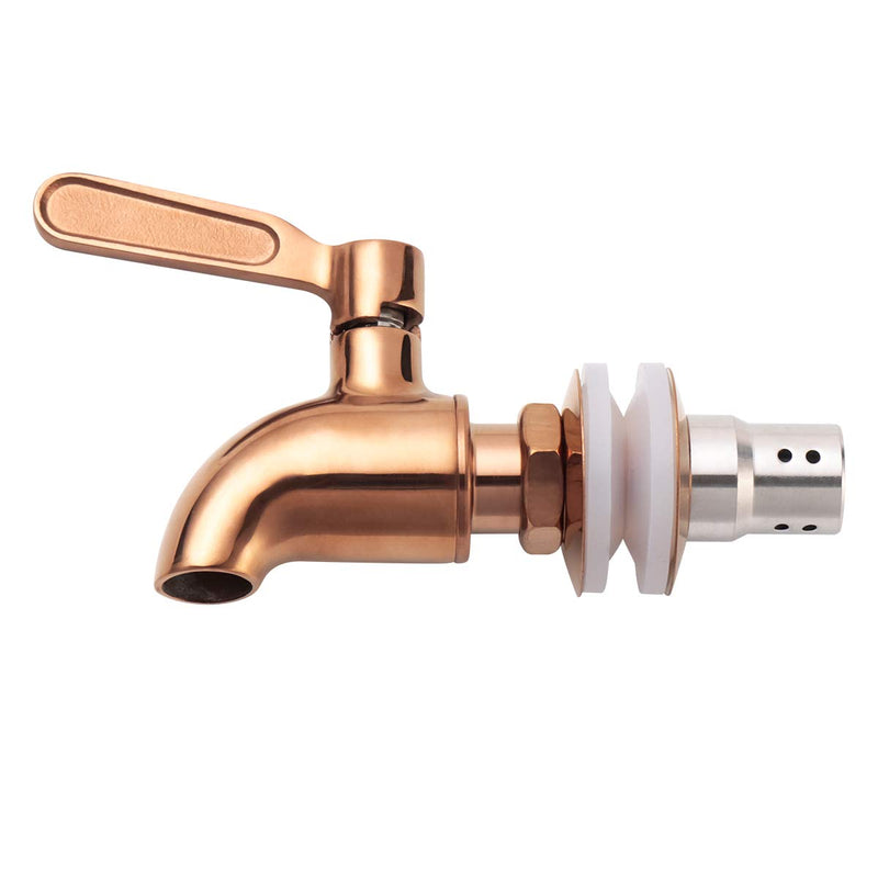 [Australia - AusPower] - LYTY Beverage Dispenser Replacement Spigot Stainless Steel Polished Finished, Drink Dispenser Wine Barrel Spigot/Faucet/Tap with Anti-Clogging Cap Brass 