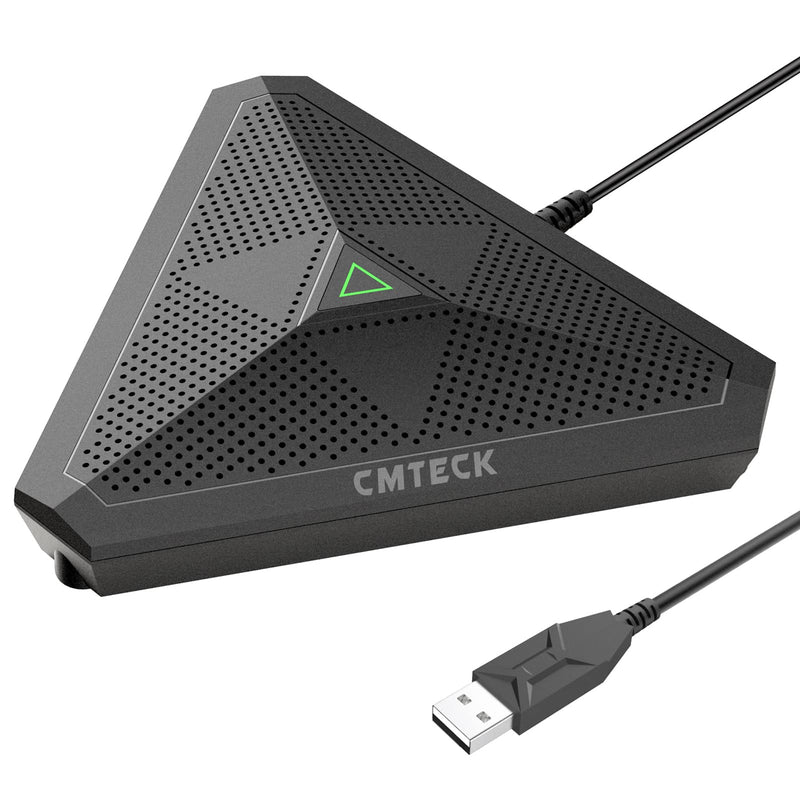 [Australia - AusPower] - USB Conference Microphone, CM001 Desktop Computer Mic, Mute Button with LED Indicator, Omnidirectional Condenser Boundary Mic for Recording, Streaming, Gaming, Skype (Windows/macOS)-Without Speaker CM-001 