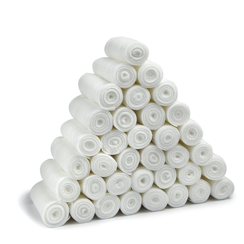 [Australia - AusPower] - D&H Medical Pack of 36 Gauze Bandage Roll 4 Inches x 4 Yards - Medical Gauze Wrap for Wounds Care - Easy to Use Cotton Sterile Gauze Rolls for Hand Wrap Dressing Ankles & Knees 