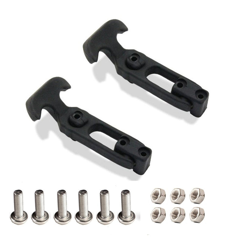 [Australia - AusPower] - COOLOGIN Rubber Flexible T-Handle Hasp Draw Latch for Tool Box, Cooler, Golf Cart or Engineering Machine Hood (2 Pack) 
