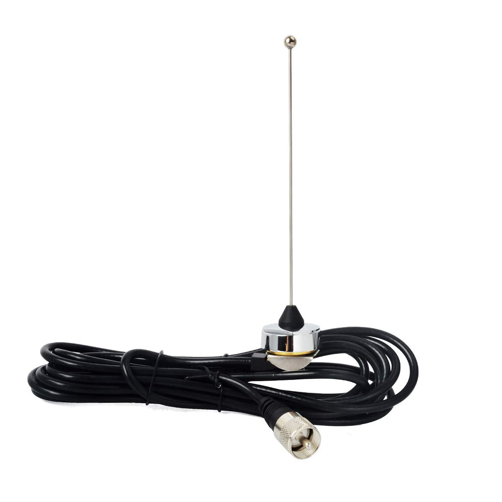 [Australia - AusPower] - HYS TCJ-N1 UHF NMO 400-470 Mhz Antenna with 13 ft RG58 Coax Cable NMO to UHF PL259 Connector for Yaesu Kenwood HYT Vertex Icom Mobile Radios 