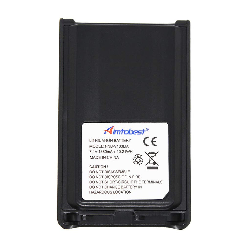 [Australia - AusPower] - FNB-V103LIA FNB-V103Li 1380mAh Li-ion Battery Compatible for Vertex VX-231 VX231 VX-230 VX230 VX-234 VX234 VX-228 VX228 FNB-V103 FNB-V104 (Fits for CD-34/VAC-300 Charger) 