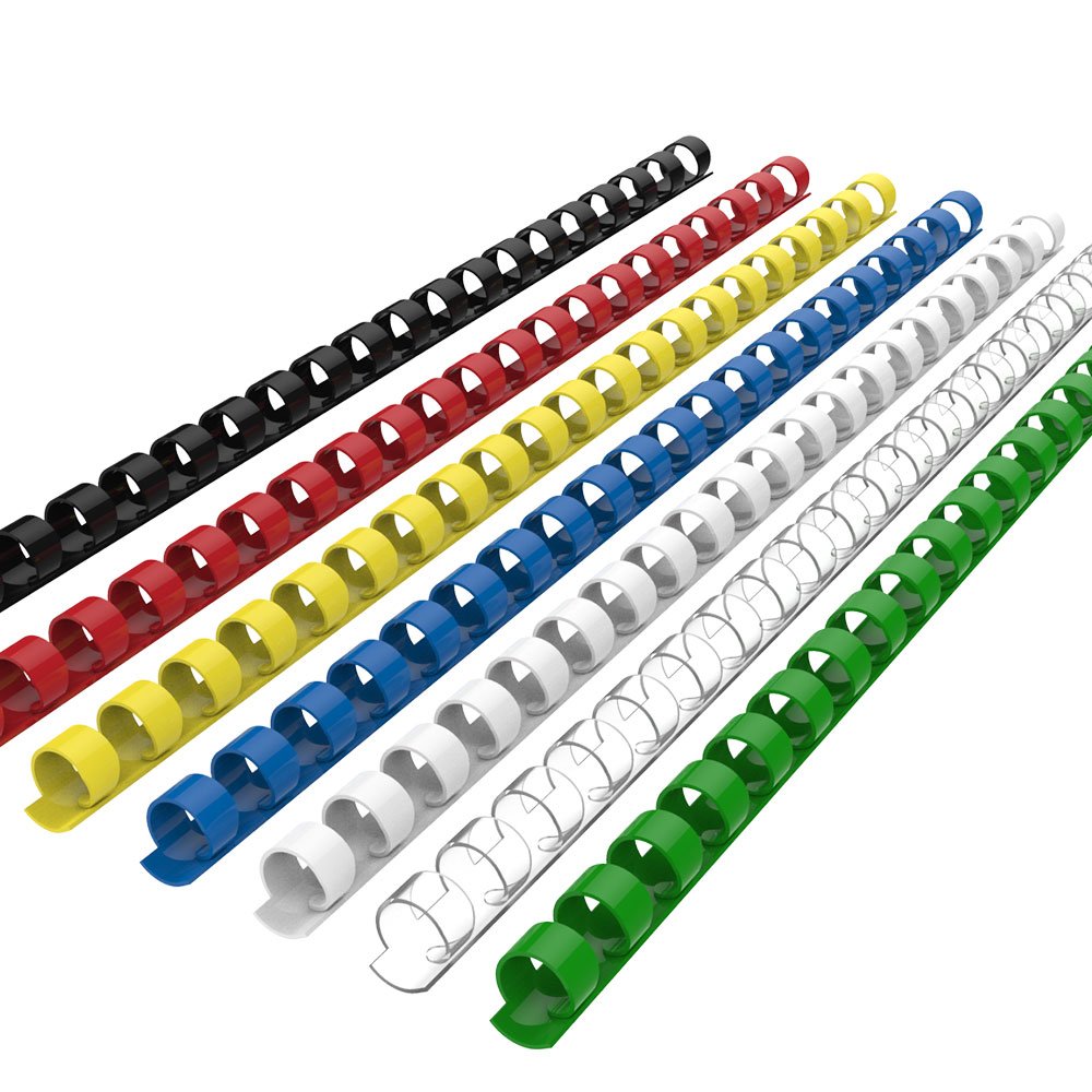 [Australia - AusPower] - Rayson CR-8-100-M Plastic Binding Combs 5/16in. 21-Ring, 40-Sheet Capacity, Colorful Comb Binding Spines, Max. Binding A4 Size Paper (8.3"×11.7"), Box of 100 Multicolor 